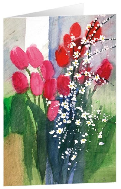 Kunstkarten "Tulpenstrauß 1" 5 Stk.