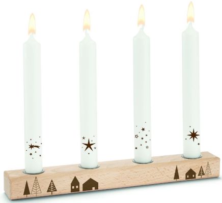Kerzenständerleuchter mit 4 Kerzeneinsätzen