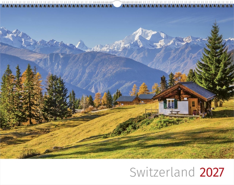 Schweizer Bergkalender 2027 - Englisch