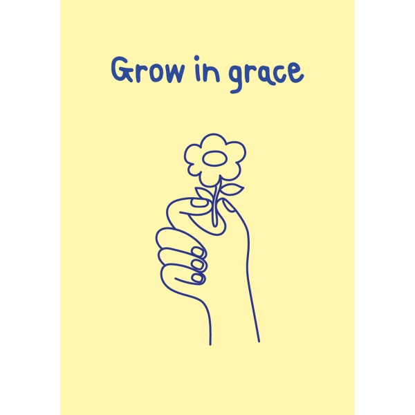 Postkarten:Grow in grace 4 Stück