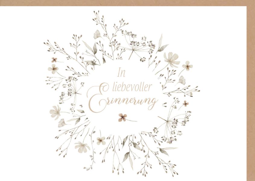 Faltkarte "In liebevoller Erinnerung"