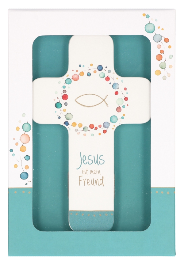 Holzkreuz für Kinder "Jesus ist mein Freund"