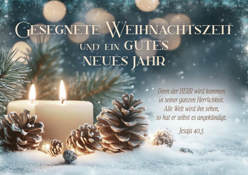 Postkarten "Gesegnete Weihnachtszeit" 12 Stück