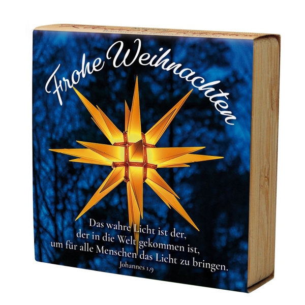 Teelichthalter: Frohe Weihnachten
