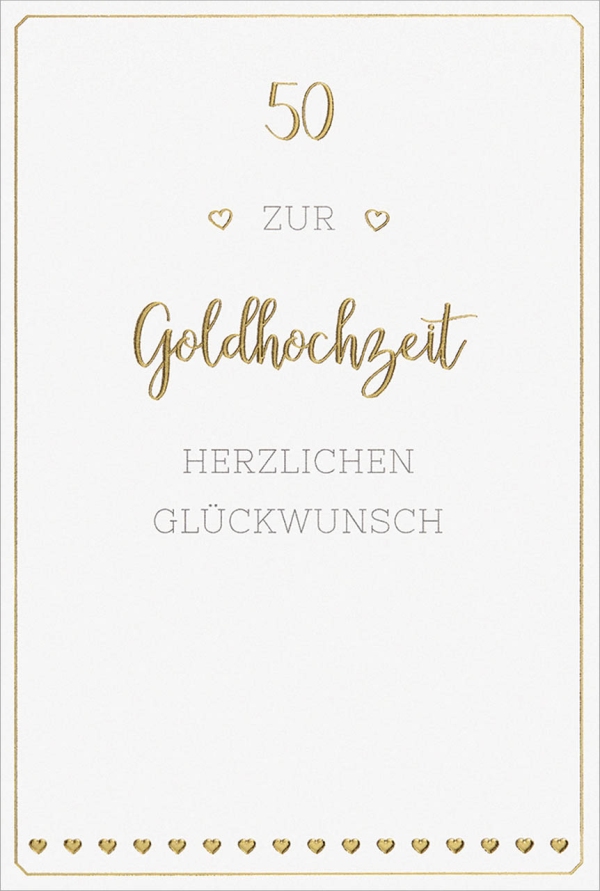 Faltkarte "Zur Goldhochzeit"