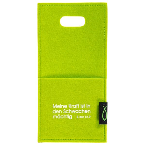 Filz-Ladetasche "Meine Kraft ist in den Schwachen mächtig"