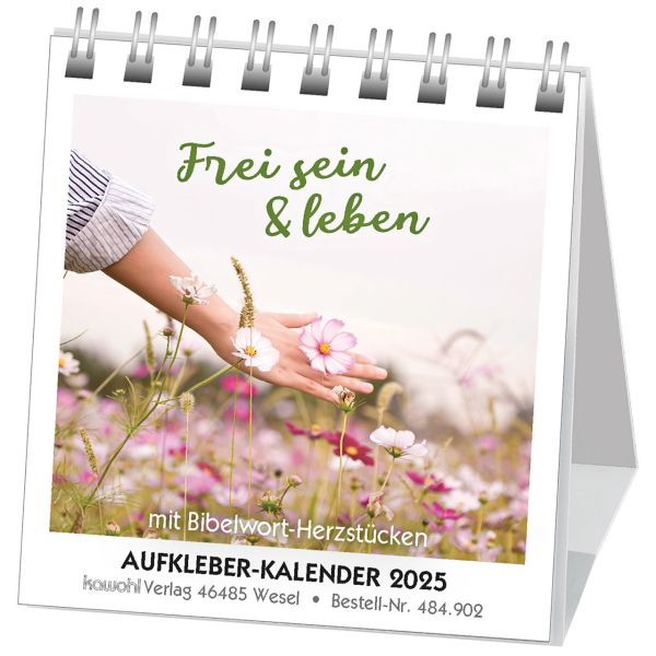 Frei sein & leben 2025 - Aufkleber-Kalender