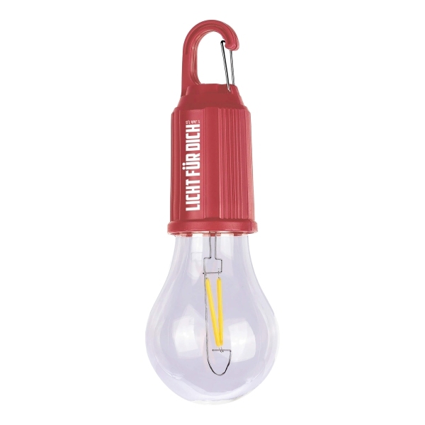 LED-Glühbirne mit Karabiner - rot