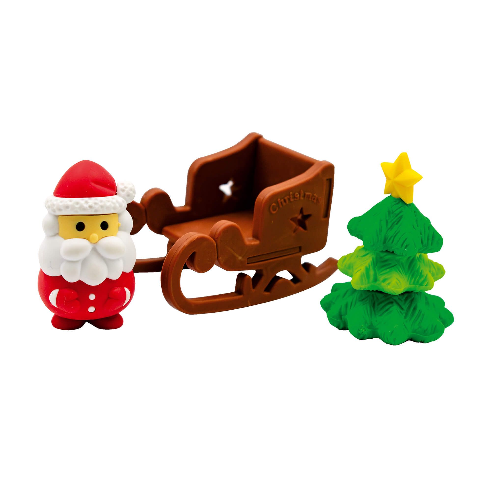 Radiergummi-Set 3er  "Gesegnete Weihnachten"