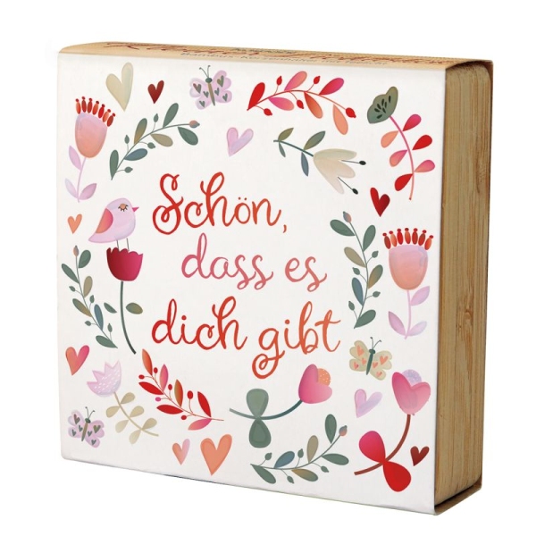 Teelichthalter: Schön, dass es dich gibt