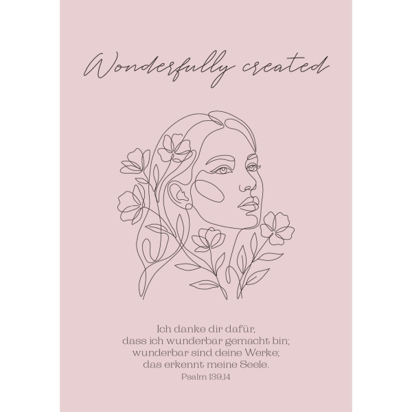 Postkarten: Wonderfully created 4 Stück