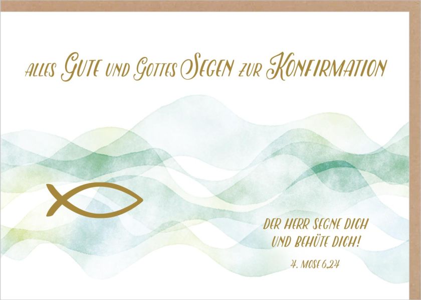 Faltkarte "Alles Gute und Gottes Segen" - Konfirmation