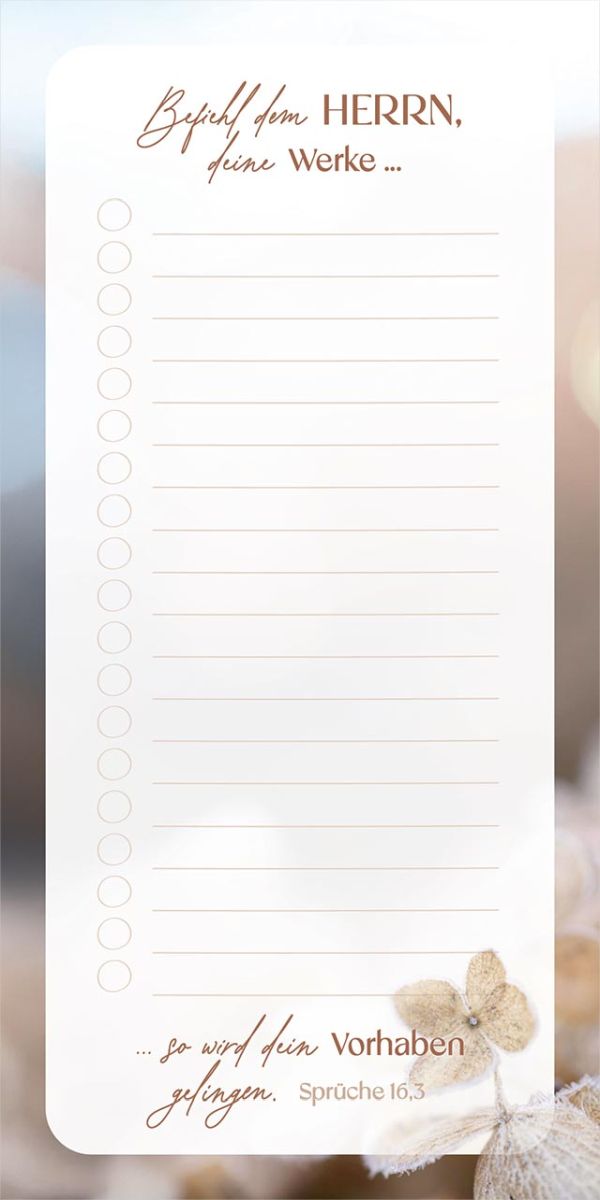 Notizblock "für To-Dos"
