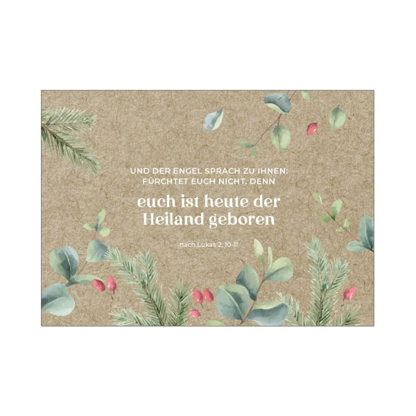 Postkarte "Und der Engel sprach zu ihnen..."