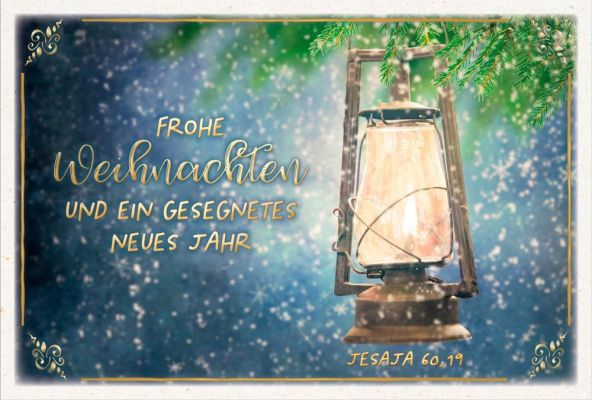 Postkartenserie "Frohe Weihnachten" - Öllampe 10 Stk.