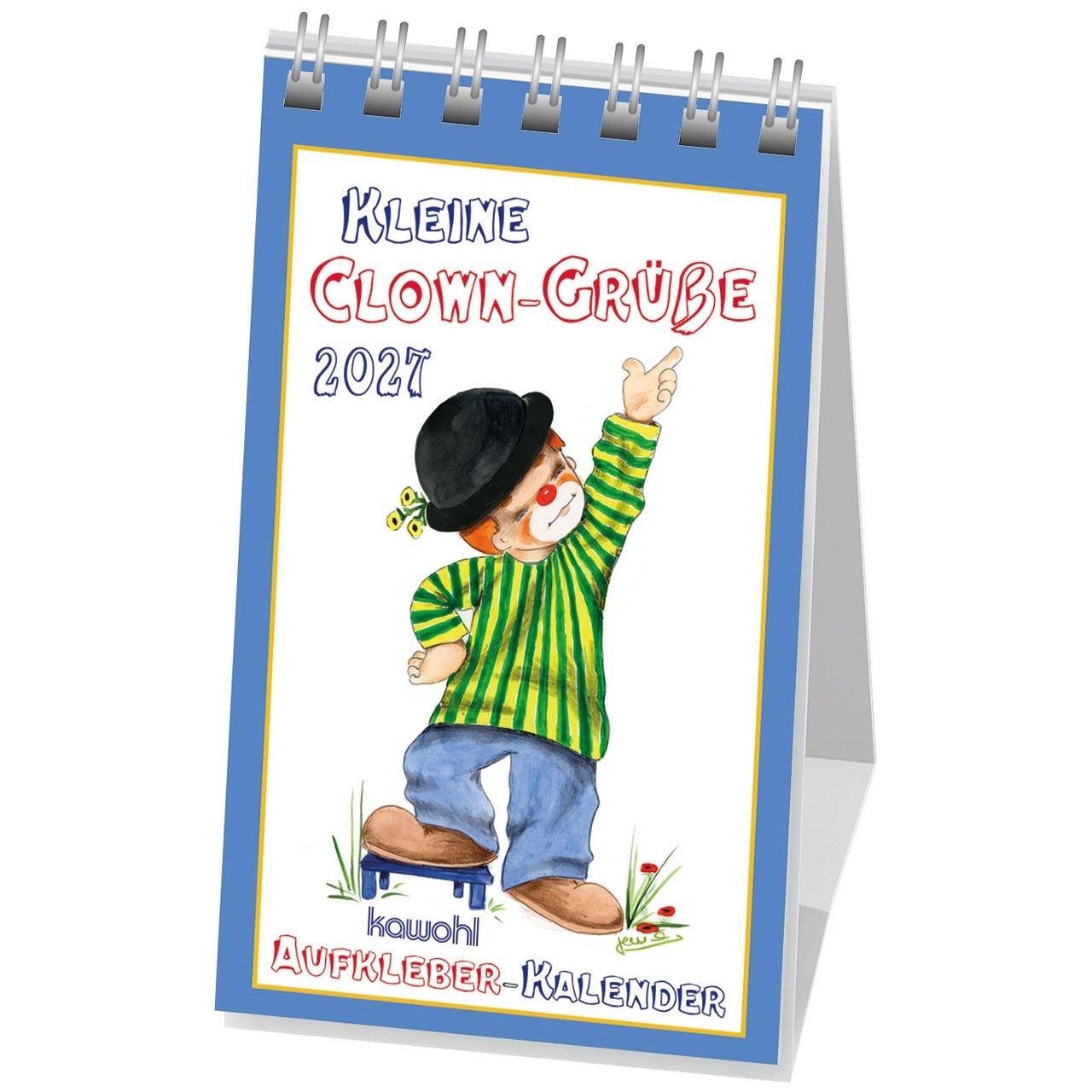 Kleine Clown Grüsse 2027 - Aufkleber-Kalender