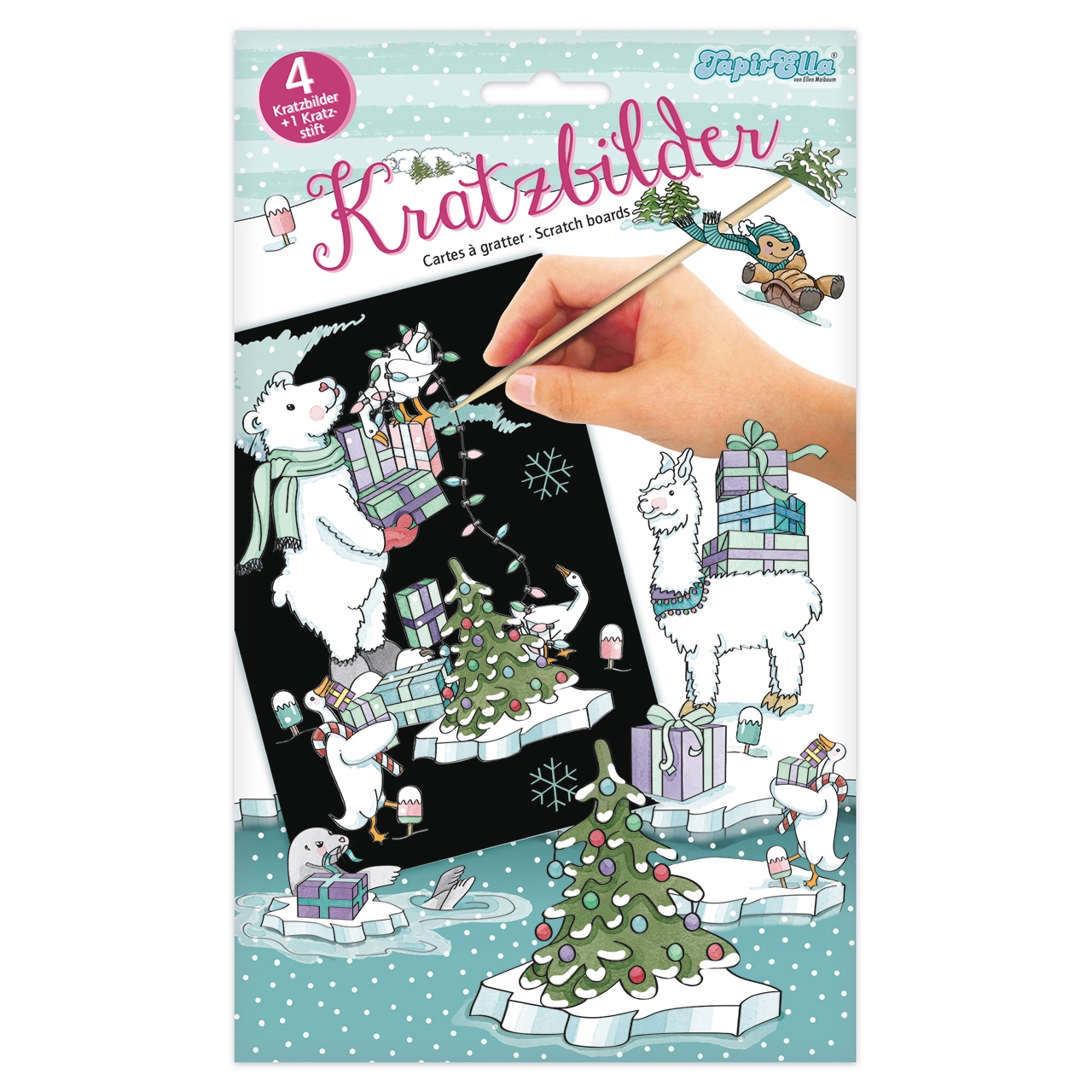 Kratzbilder Winterweihnachtsfreude