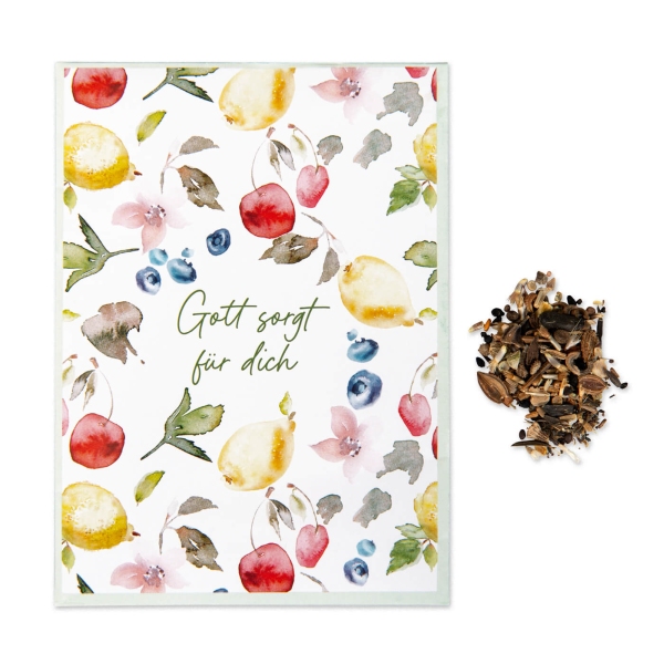 Blumensamentütchen "Gott sorgt für dich"