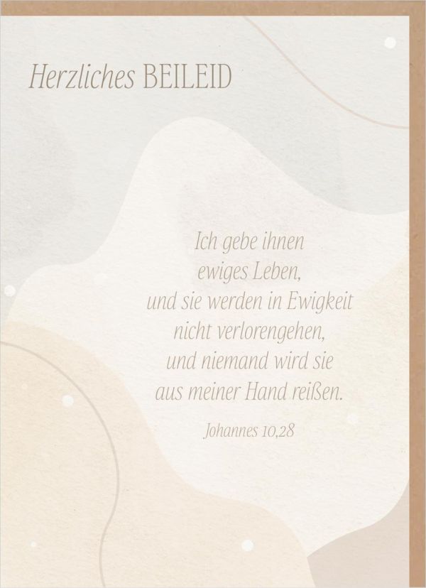 Faltkarte "Herzliches Beileid"