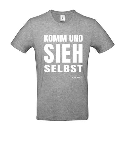 T-Shirt "Komm u.sieh selbst" hellgrau, 3XL