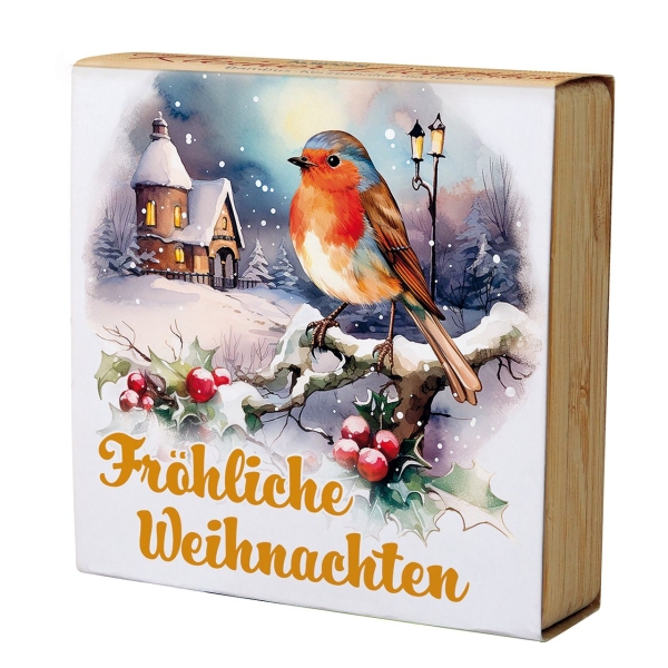 Teelichthalter: Fröhliche Weihnachten
