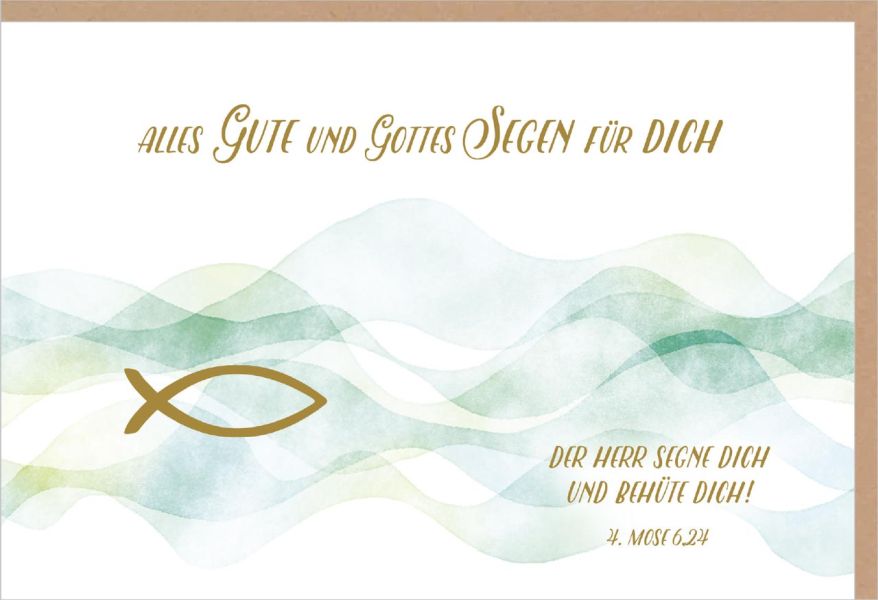 Faltkarte "Alles Gute und Gottes Segen" - Einsegnung/biblischer Unterricht