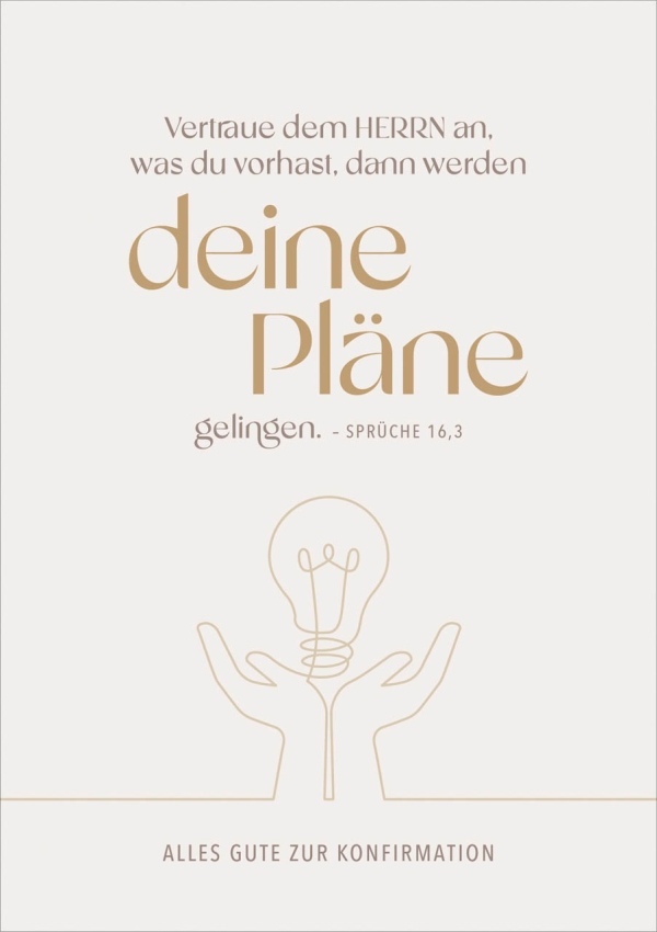 Faltkarte "Alles Gute zur Konfirmation"