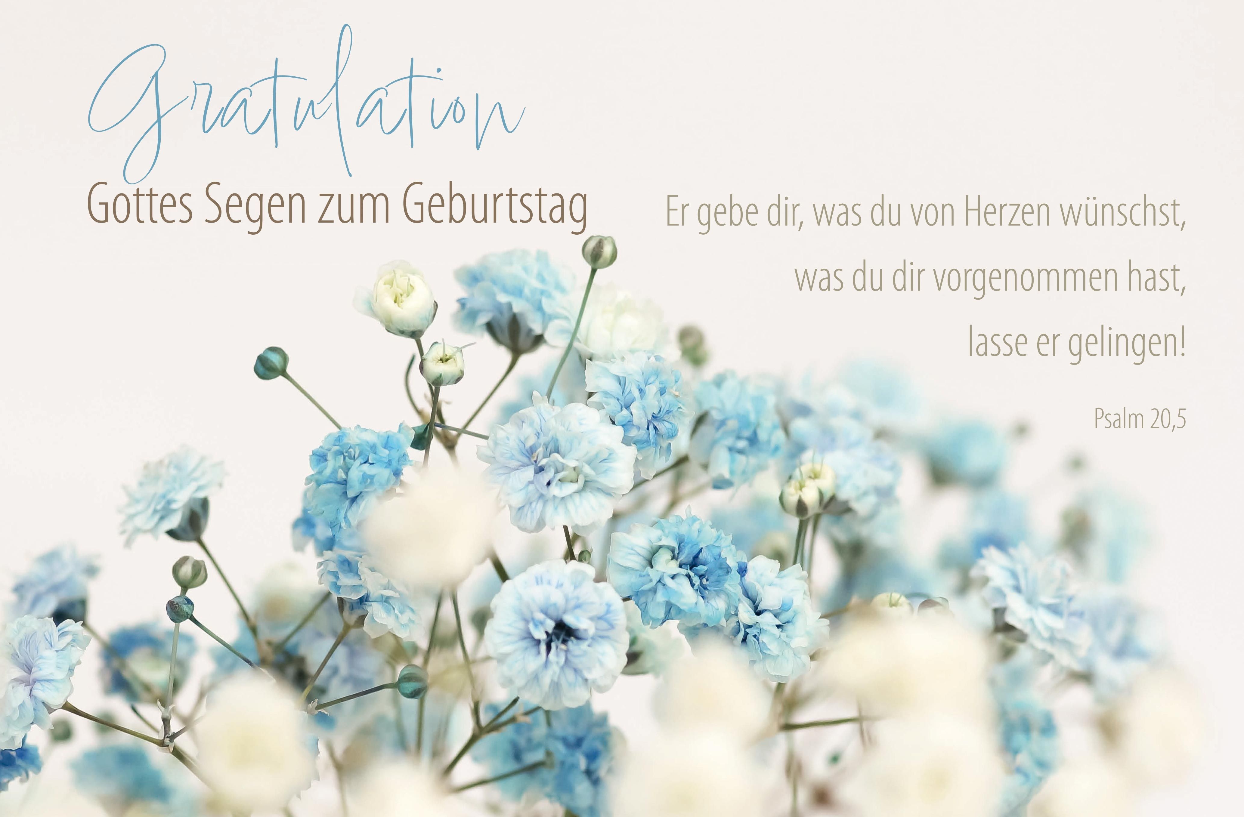 Faltkarte "Gratulation" Psalm 20,5