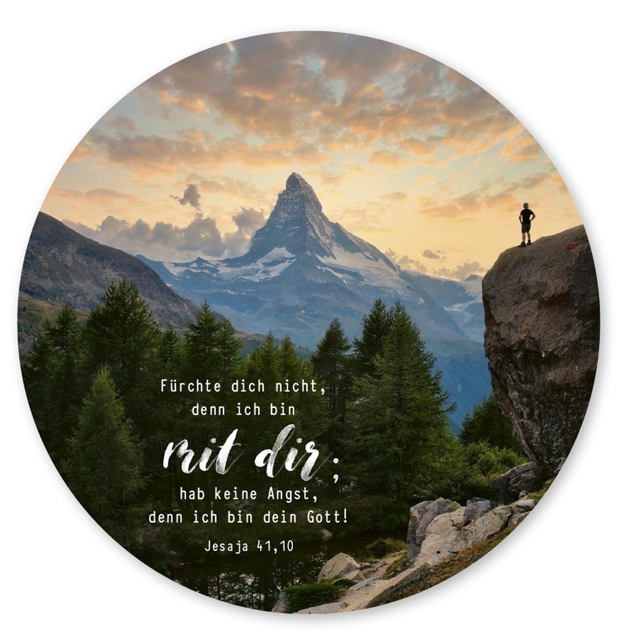 Jahreslosung 2027 - Wandschmuckbild "Berg" 25cm