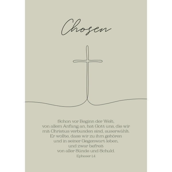 Postkarten: Chosen 4 Stück