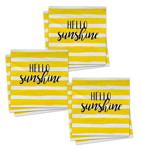 Hello Sunshine - Servietten 3er-Set