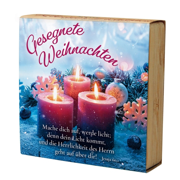 Teelichthalter: Gesegnete Weihnachten