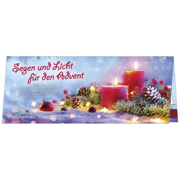 Streichholz-Adventskalender "Segen und Licht"