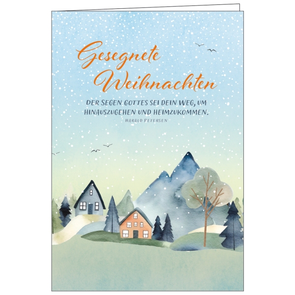 Faltkarte: Gesegnete Weihnachten