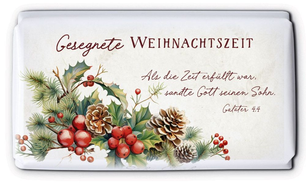 Schokoladengrüße "Gesegnete Weihnachtszeit" (40g)