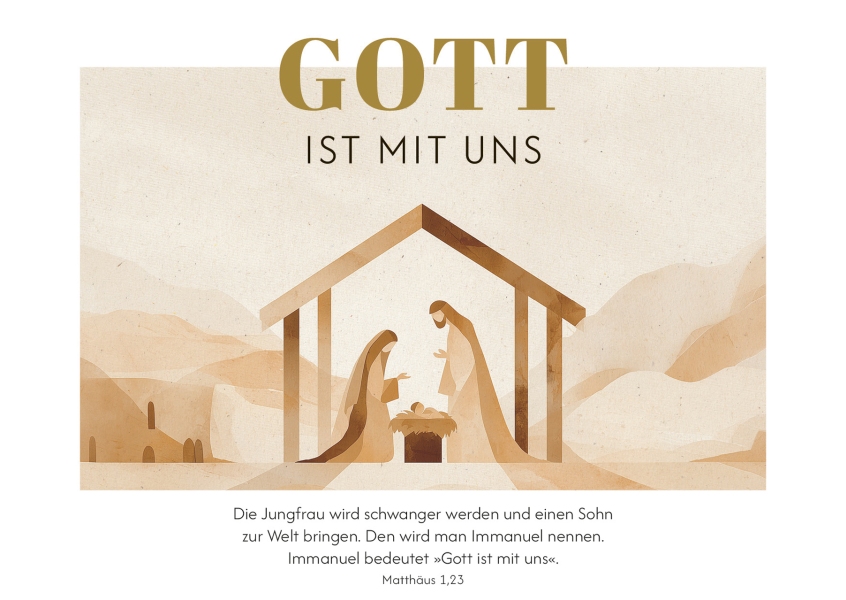 Postkarten "Gott ist mit uns" 12 Stück