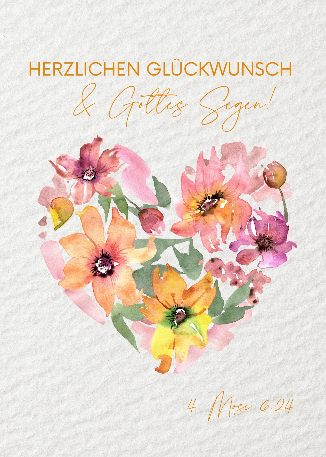 Postkarte "Herzlichen Glückwunsch" - Herz